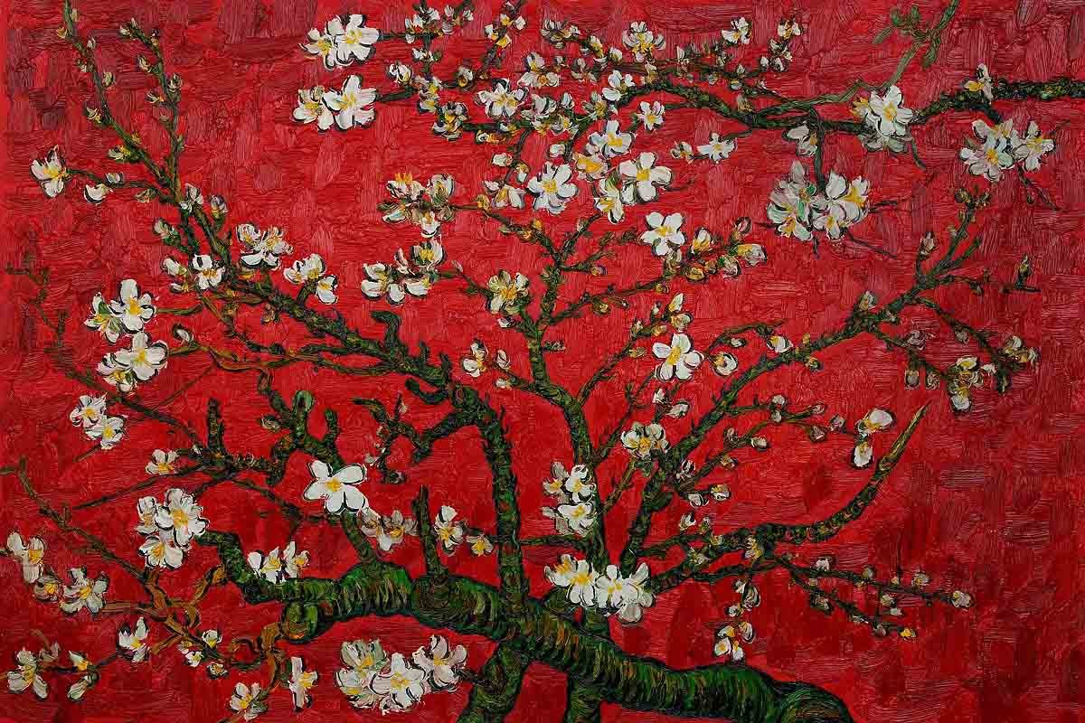 Branches-of-an-Almond-Tree-in-Blossom-by-Van-Gogh-Famous-handmade-canvas-oil-painting-reproduction